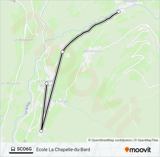 SCO6G Bus Line Map