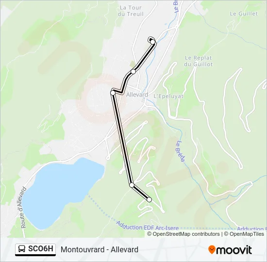 SCO6H Bus Line Map