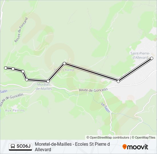 Mapa de SCO6J de autobús