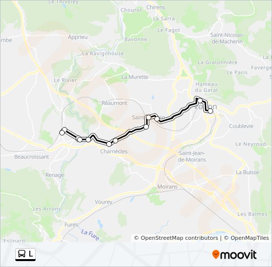 Mapa de L de autobús