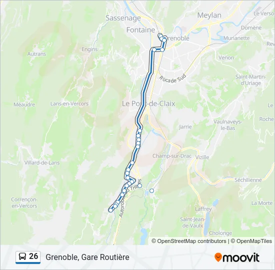 26 Bus Line Map