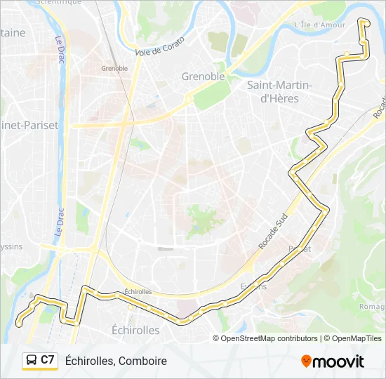 C7 Bus Line Map