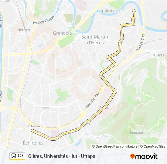 C7 Bus Line Map