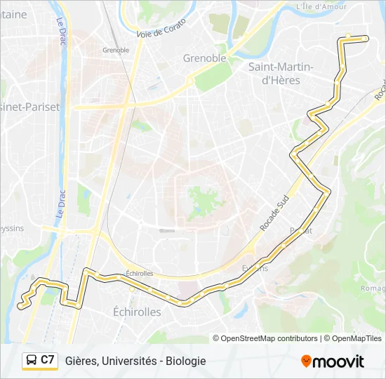 C7 Bus Line Map