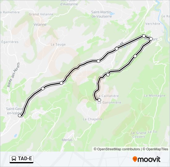 TAD-E bus Line Map