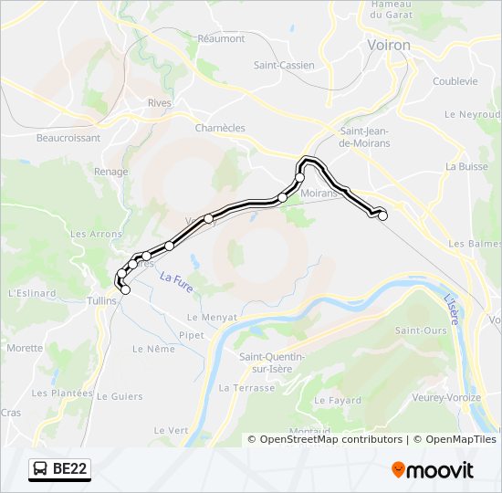 Plan de la ligne BE22 de 