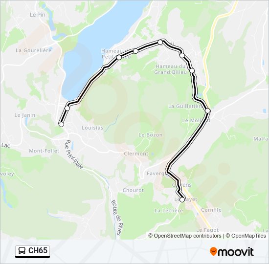 CH65 bus Line Map