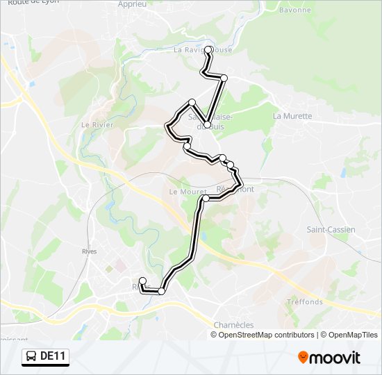 DE11 bus Line Map