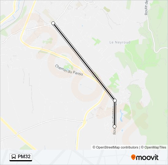 Mapa de PM32 de autobús