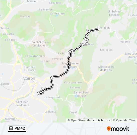 Mapa de PM42 de autobús