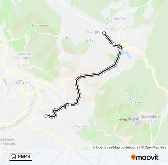 PM44 bus Line Map
