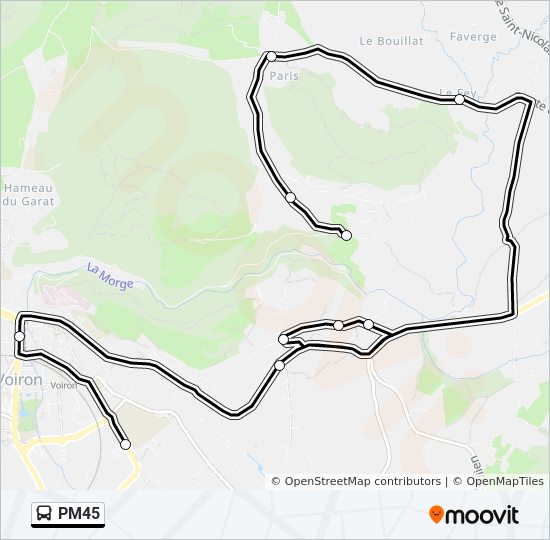 Mapa de PM45 de 