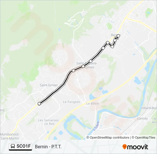 SCO1F Bus Line Map