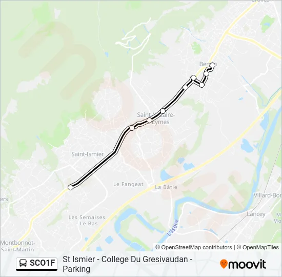 SCO1F Bus Line Map