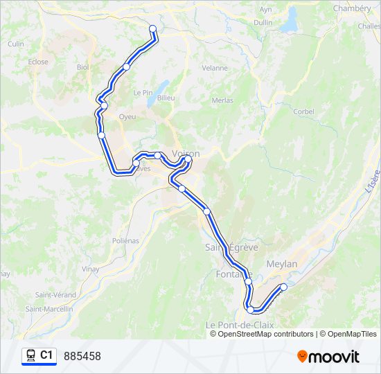 C1 train Line Map