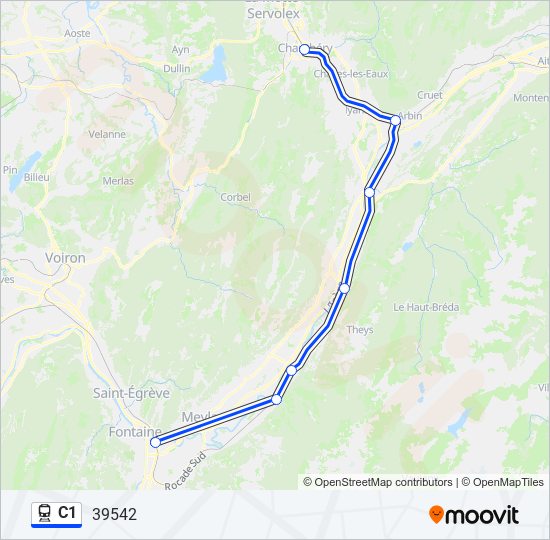 C1 train Line Map