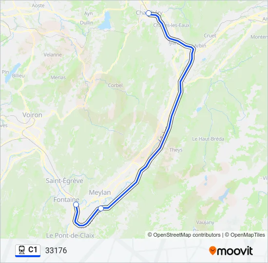 C1 Train Line Map