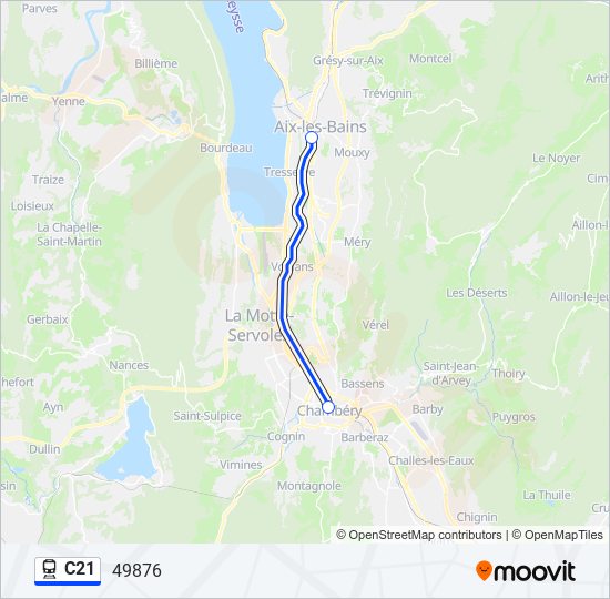 C21 train Line Map