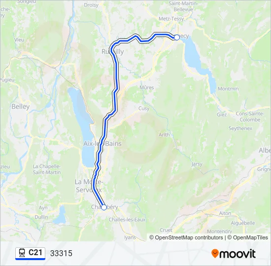C21 Train Line Map