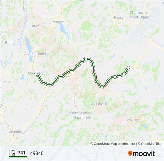 Mapa de P41 de tren