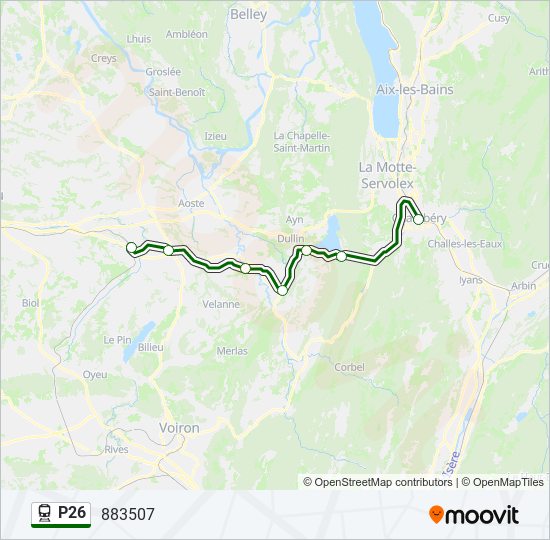 P26 train Line Map