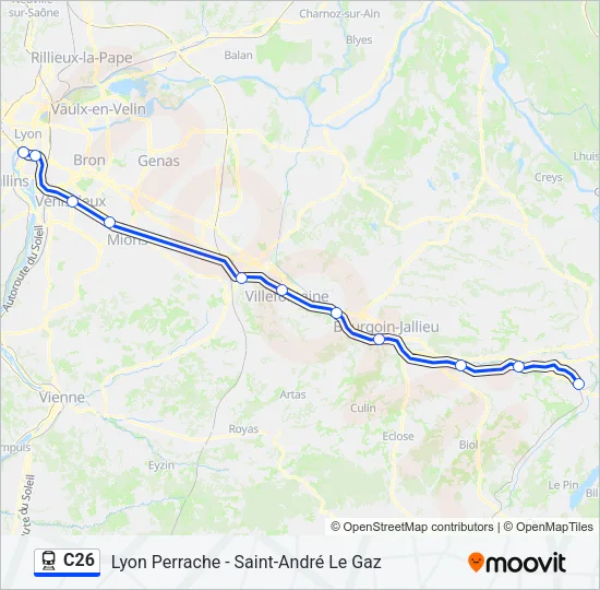 C26 Train Line Map