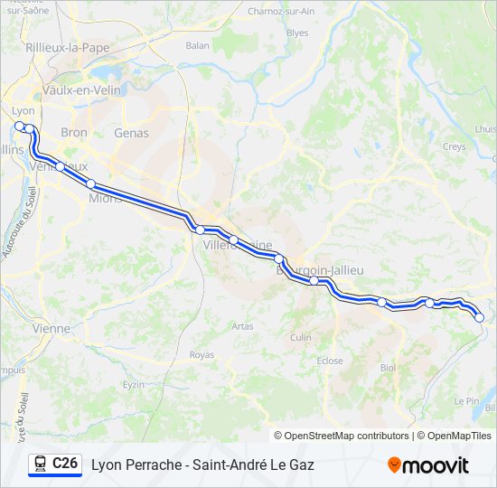 C26 train Line Map