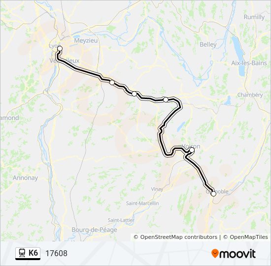 K6 train Line Map