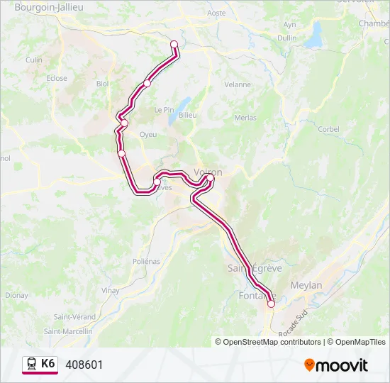 K6 Train Line Map