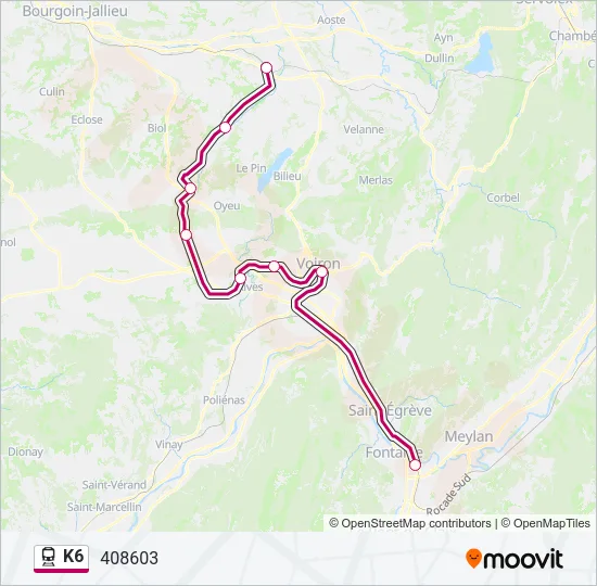 K6 Train Line Map
