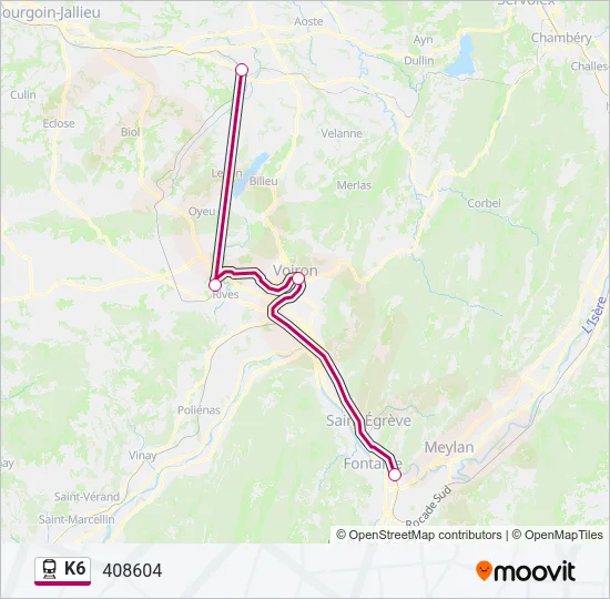 K6 Train Line Map
