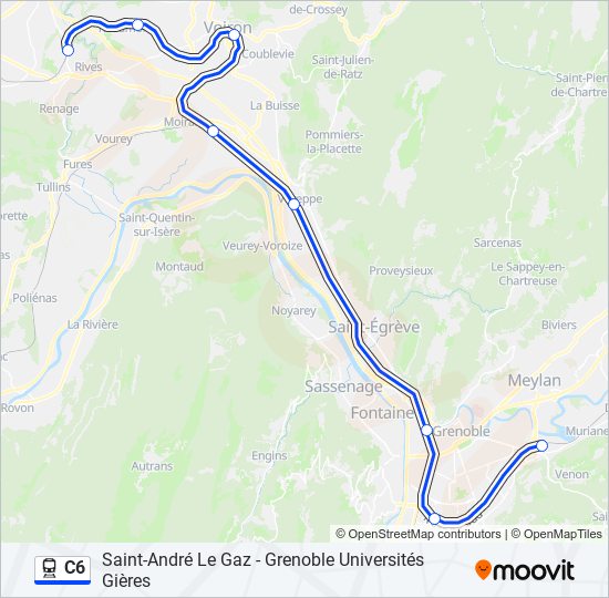 C6 train Line Map