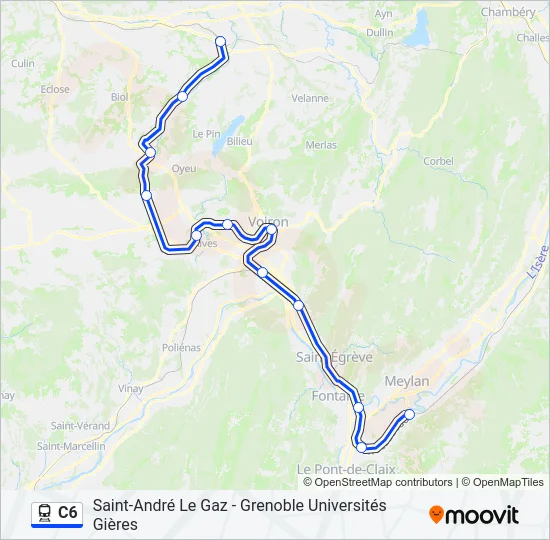 C6 Train Line Map