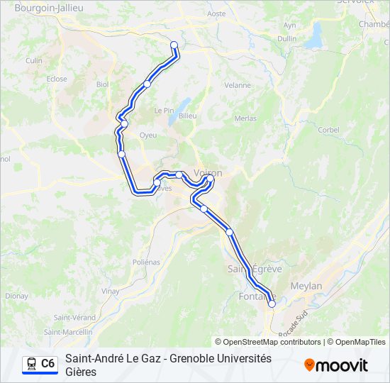 C6 train Line Map