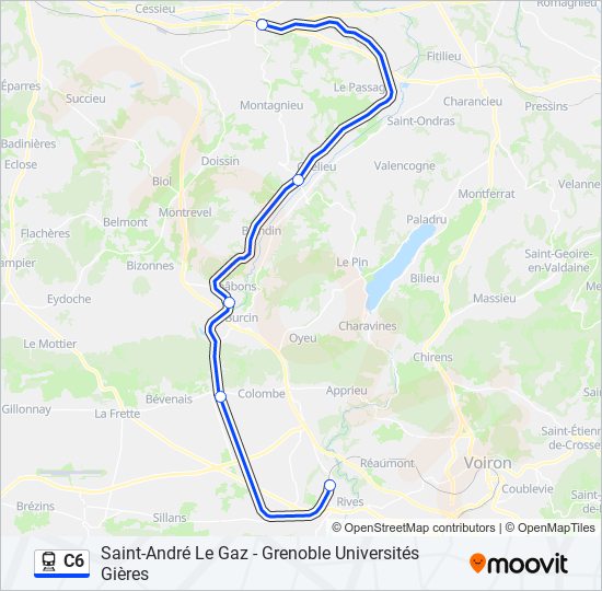 Mapa de C6 de tren