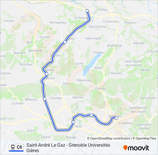 C6 train Line Map