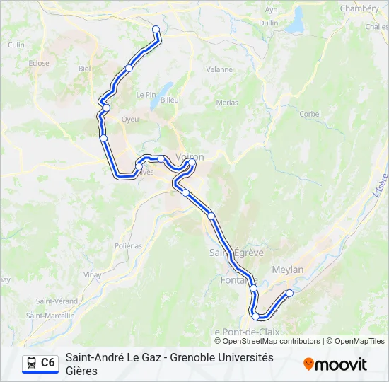 C6 Train Line Map