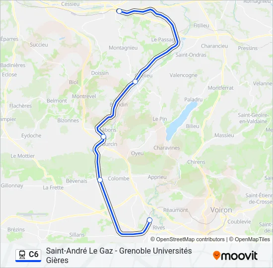 C6 Train Line Map