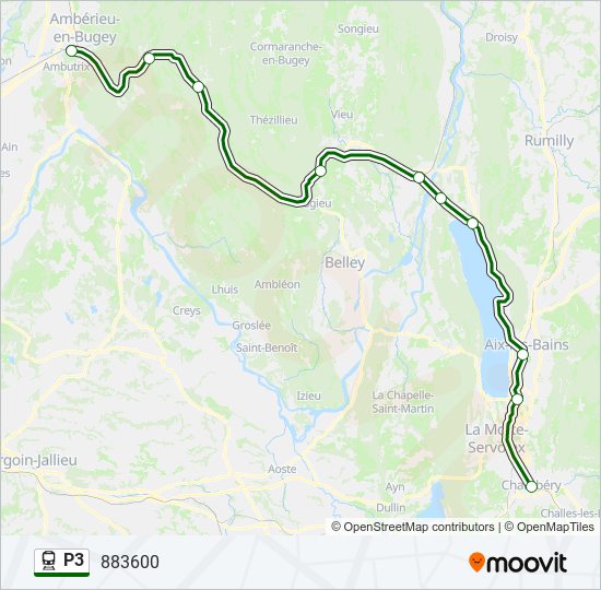 P3 train Line Map