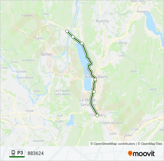 P3 Train Line Map
