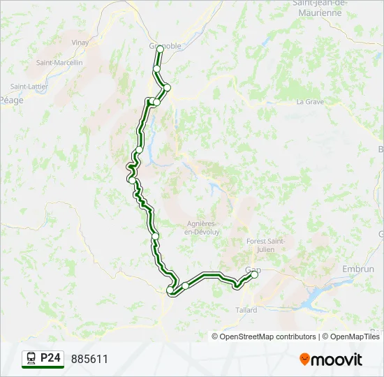P24 Train Line Map