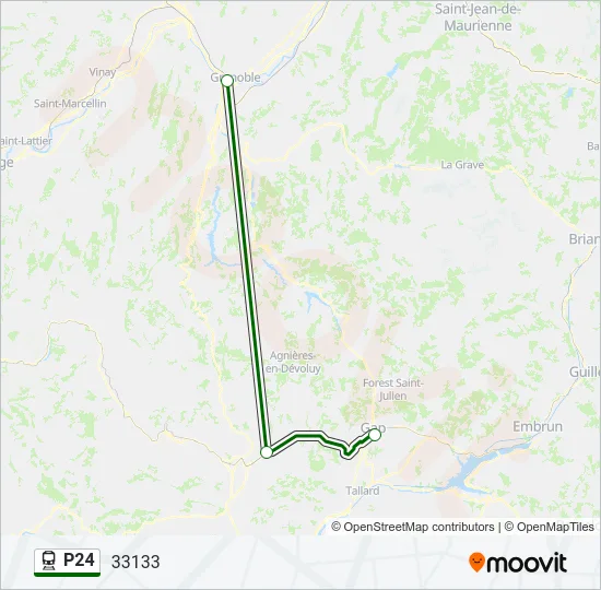 P24 Train Line Map