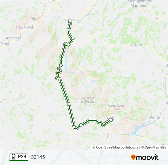 P24 Train Line Map