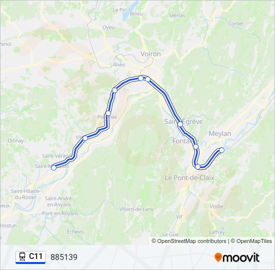 C11 train Line Map