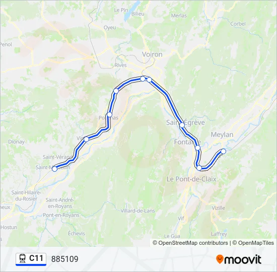 C11 Train Line Map