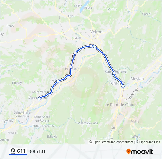 C11 Train Line Map