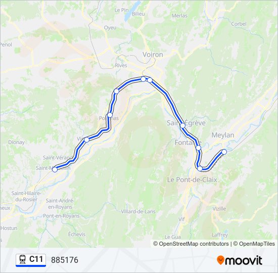 C11 train Line Map