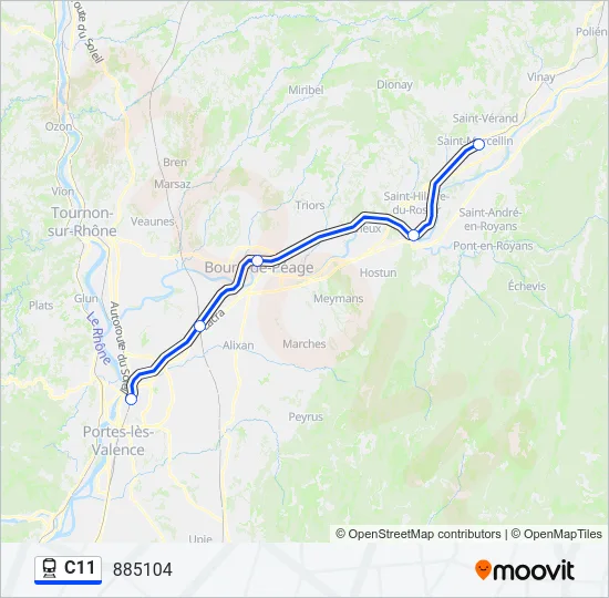 C11 Train Line Map
