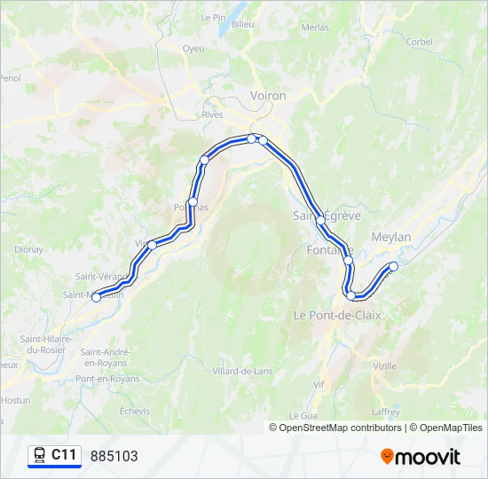 C11 Train Line Map