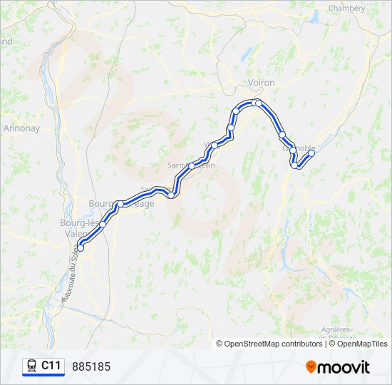 C11 train Line Map